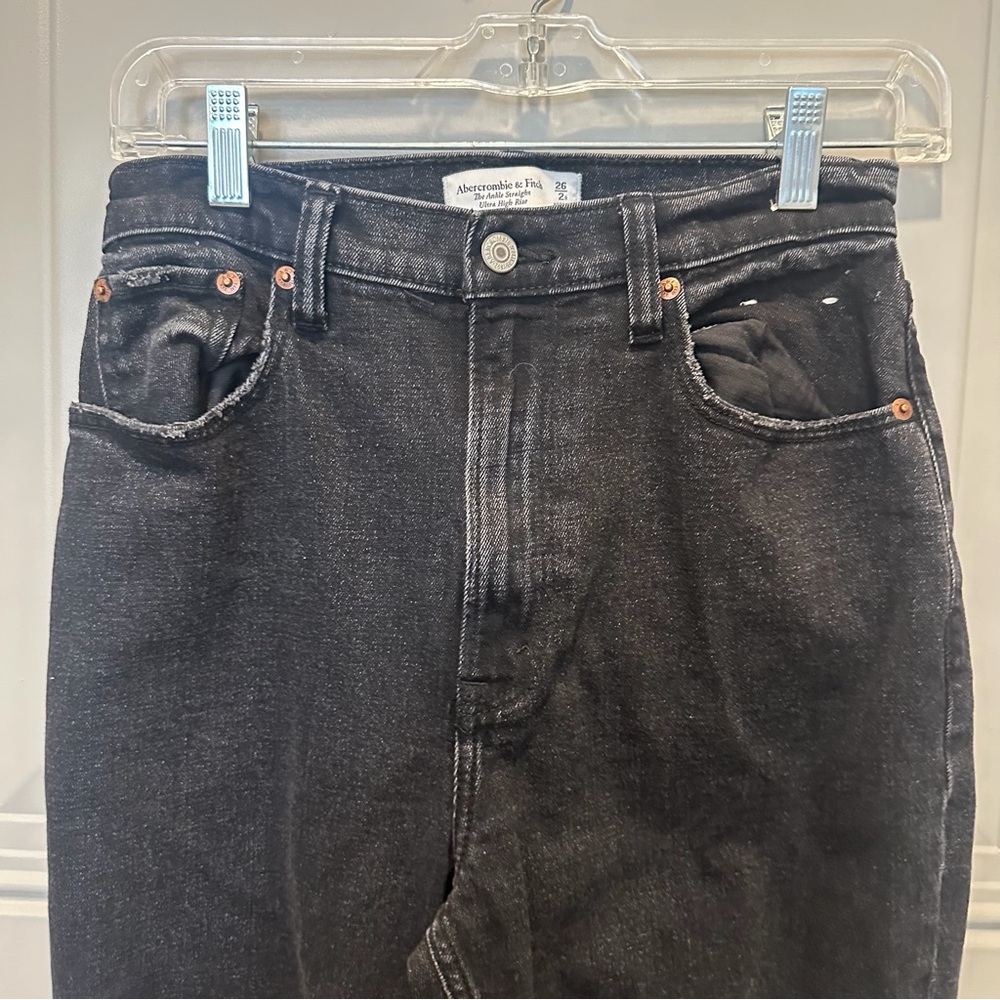 Abercrombie & Fitch The Ankle Straight Ultra High Rise Curve Love Jeans Size 26 - Picture 3 of 7